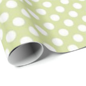 Glossy Wrapping Paper, Beige Polk a dot White Geschenkpapier (Rolleneckpunkt)