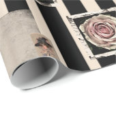 Glossy Wrapping Paper Beige Streifen Sie fehlen Geschenkpapier (Rolleneckpunkt)