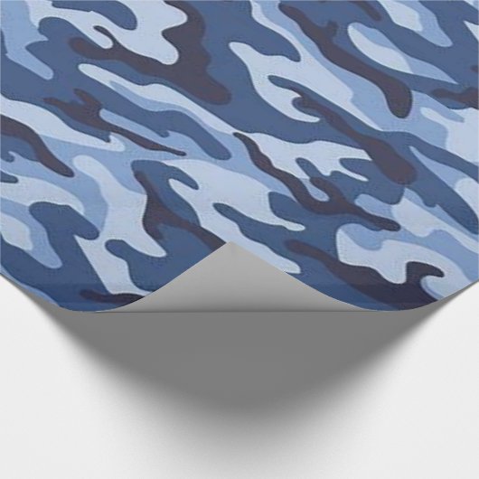 Glossy Wrapping Paper Blue Army Geschenkpapier (Ecke)