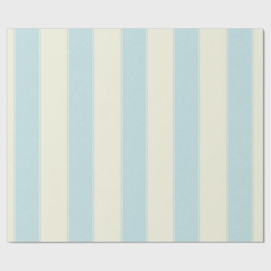 Glossy Wrapping Paper Blue Beige Streifen Geschenkpapier (Flach)