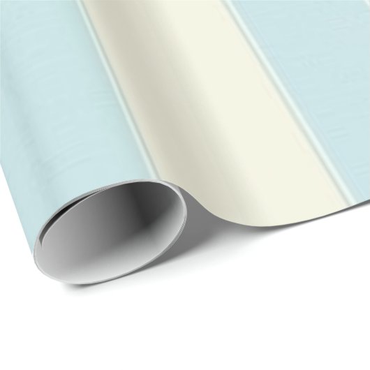 Glossy Wrapping Paper Blue Beige Streifen Geschenkpapier (Rolleneckpunkt)