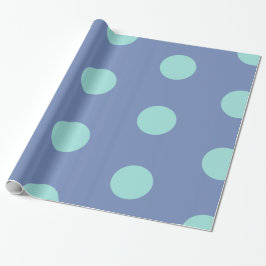Glossy Wrapping Paper Blue Dots Geschenkpapier