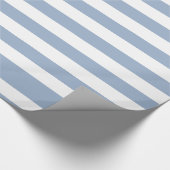 Glossy Wrapping Paper Blue & White Stripe Geschenkpapier (Ecke)