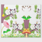 Glossy Wrapping Paper, Blumenspinnhalter Geschenkpapier (Flach)