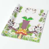 Glossy Wrapping Paper, Blumenspinnhalter Geschenkpapier (Ungerollt)