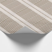 Glossy Wrapping Paper Brown Strip Geschenkpapier (Ecke)