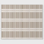 Glossy Wrapping Paper Brown Strip Geschenkpapier (Flach)