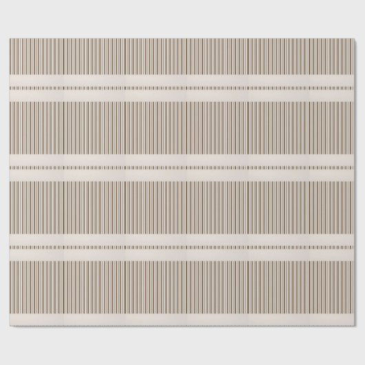 Glossy Wrapping Paper Brown Strip Geschenkpapier (Flach)