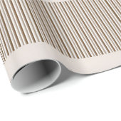 Glossy Wrapping Paper Brown Strip Geschenkpapier (Rolleneckpunkt)