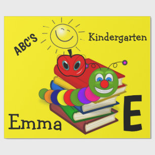 Glossy Wrapping Paper, Bücherwurm Bücher sind gelb Geschenkpapier