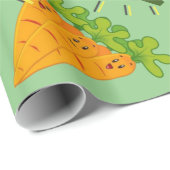 Glossy Wrapping Paper, Carrots Sun 100% Vegan Geschenkpapier (Rolleneckpunkt)