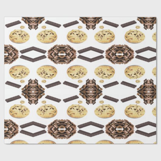 Glossy Wrapping Paper, Chocolate Chip Geschenkpapier (Flach)