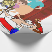 Glossy Wrapping Paper, Clearing Lady Geschenkpapier (Ecke)