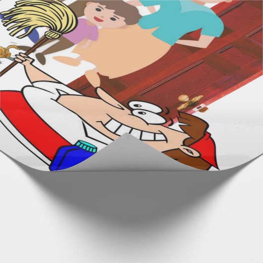 Glossy Wrapping Paper, Clearing Lady Geschenkpapier (Ecke)