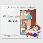 Glossy Wrapping Paper, Clearing Lady Geschenkpapier (Flach)