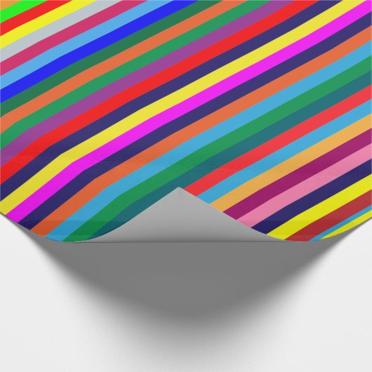 Glossy Wrapping Paper Colorful Stripe Geschenkpapier (Ecke)