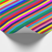 Glossy Wrapping Paper Colorful Stripe Geschenkpapier (Ecke)