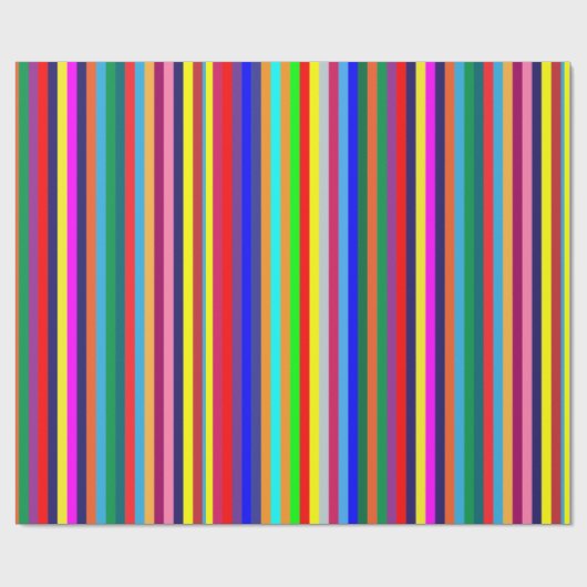 Glossy Wrapping Paper Colorful Stripe Geschenkpapier (Flach)