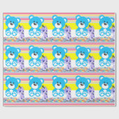 Glossy Wrapping Paper Colorful Teddy Bären Streife Geschenkpapier (Flach)