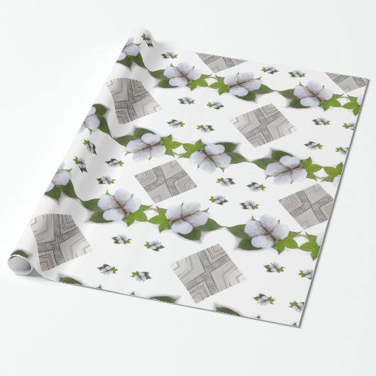 Glossy Wrapping Paper, Cotton Gray Triangle Geschenkpapier (Ungerollt)