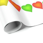 Glossy Wrapping Paper, Cupcakes Colorful Hearful Geschenkpapier (Rolleneckpunkt)