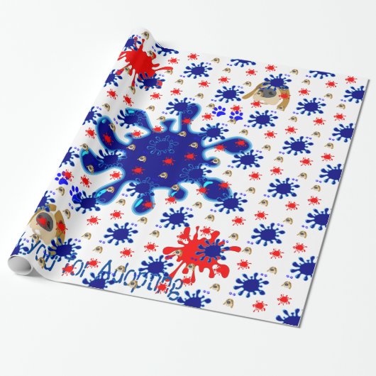 Glossy Wrapping Paper, danke, dass du Hund Adoptie Geschenkpapier (Ungerollt)