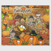 Glossy Wrapping Paper, Erntedank Türkei Geschenkpapier (Flach)