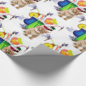 Glossy Wrapping Paper Fairy Drinks Kitten Geschenkpapier (Ecke)