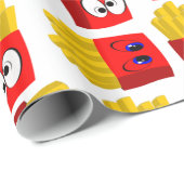 Glossy Wrapping Paper, French Fries Geschenkpapier (Rolleneckpunkt)
