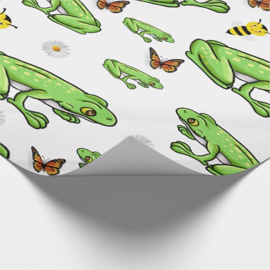 Glossy Wrapping Paper Frogs Bumblebee Butterfly Geschenkpapier (Ecke)