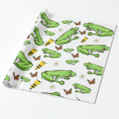 Glossy Wrapping Paper Frogs Bumblebee Butterfly Geschenkpapier (Ungerollt)