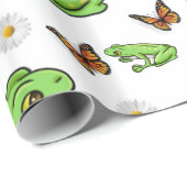 Glossy Wrapping Paper Frogs Bumblebee Butterfly Geschenkpapier (Rolleneckpunkt)