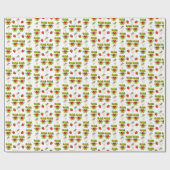 Glossy Wrapping Paper Frogs Chicken Strawberry Geschenkpapier (Flach)