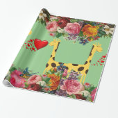 Glossy Wrapping Paper Giraffe Geschenkpapier (Ungerollt)