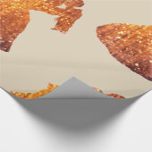 Glossy Wrapping Paper, Golden Couple, Kiss, Romant Geschenkpapier (Ecke)
