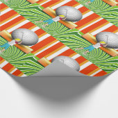 Glossy Wrapping Paper, Golf Golfer Strip Geschenkpapier (Ecke)