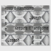 Glossy Wrapping Paper, grau Behalten. Geschenkpapier (Flach)