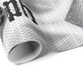 Glossy Wrapping Paper, grau Behalten. Geschenkpapier (Rolleneckpunkt)