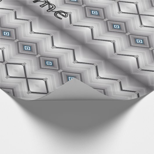 Glossy Wrapping Paper, grau Behalten. Geschenkpapier (Ecke)