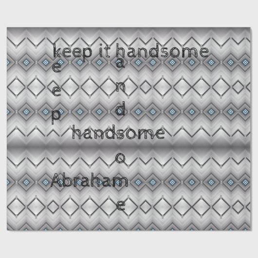 Glossy Wrapping Paper, grau Behalten. Geschenkpapier (Flach)