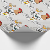 Glossy Wrapping Paper, Graue Silberhühner Eier Geschenkpapier (Ecke)