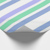 Glossy Wrapping Paper Green Lila Strip Geschenkpapier (Ecke)