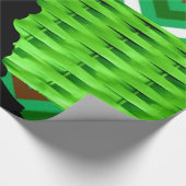 Glossy Wrapping Paper, Grünstreifen Viktorianisch Geschenkpapier (Ecke)