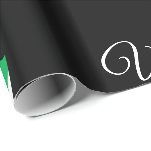 Glossy Wrapping Paper, Grünstreifen Viktorianisch Geschenkpapier (Rolleneckpunkt)