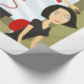 Glossy Wrapping Paper, Haar Stylist Beauty Salon Geschenkpapier (Ecke)