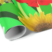Glossy Wrapping Paper, Hummelblume Geschenkpapier (Rolleneckpunkt)