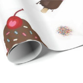 Glossy Wrapping Paper Ice Creme Geschenkpapier (Rolleneckpunkt)