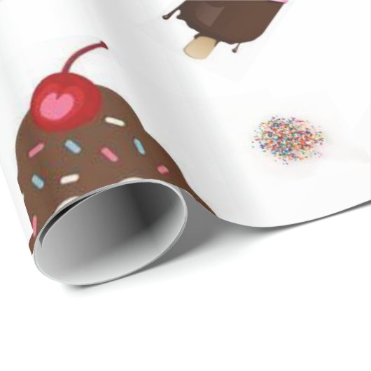 Glossy Wrapping Paper Ice Creme Geschenkpapier (Rolleneckpunkt)