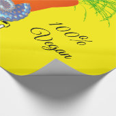 Glossy Wrapping Paper, Karotte 100% Vegan Geschenkpapier (Ecke)