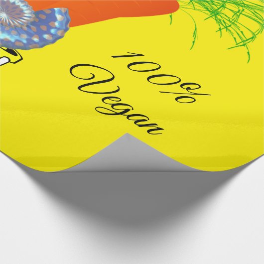 Glossy Wrapping Paper, Karotte 100% Vegan Geschenkpapier (Ecke)